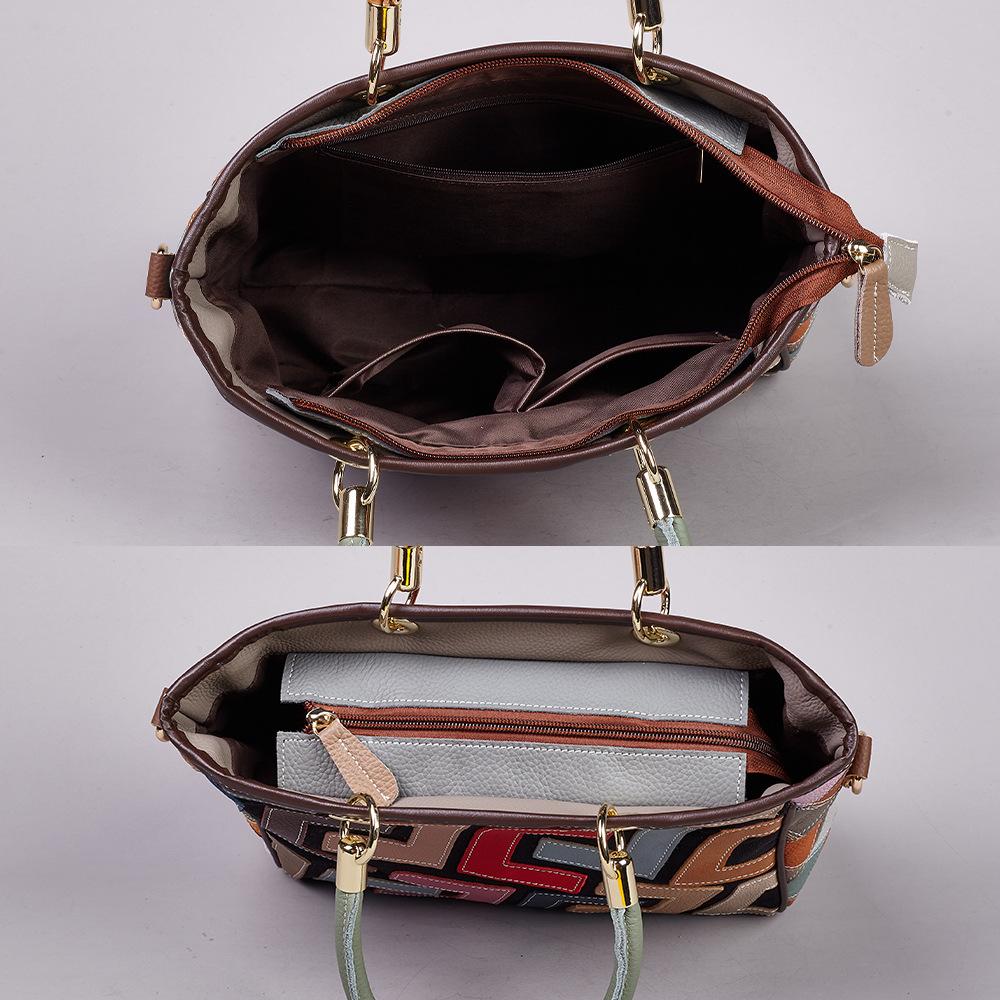 This Trendy Bag with A Patchwork Design and Ethnic Style Is A Versatile Single-shoulder Crossbody Handbag for Women