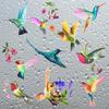 20 Pieces Large Size Hummingbird Window Hummingbird Decals for Windows Anti-Collision Window Clings Decals to Prevent Bird Strikes on Glass Non