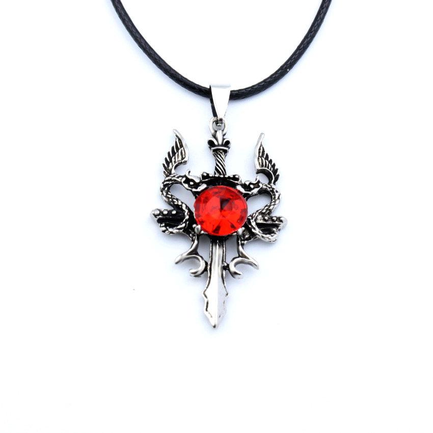 European & American Skull Flame Pendant Necklace for Men - Heart Charm Sweater Chain Accessories 2025