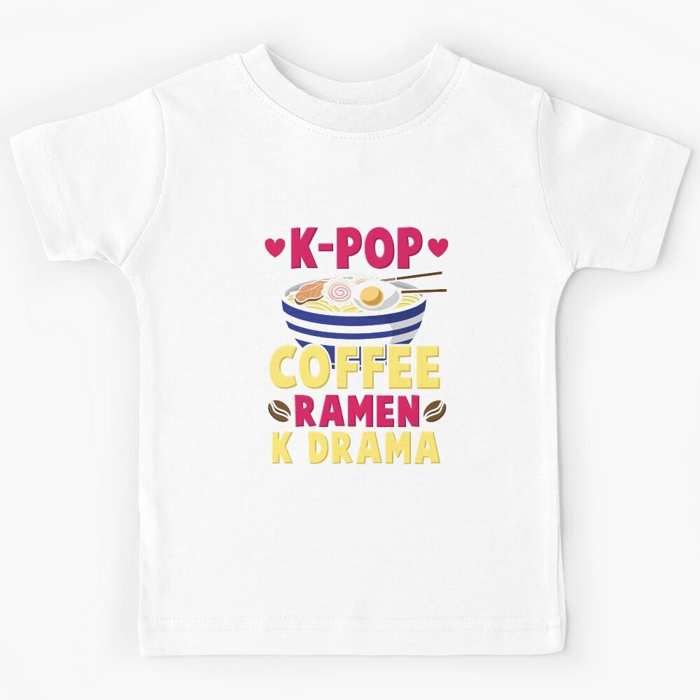 K-Pop Coffee Ramen K Drama Kids T-Shirt 110