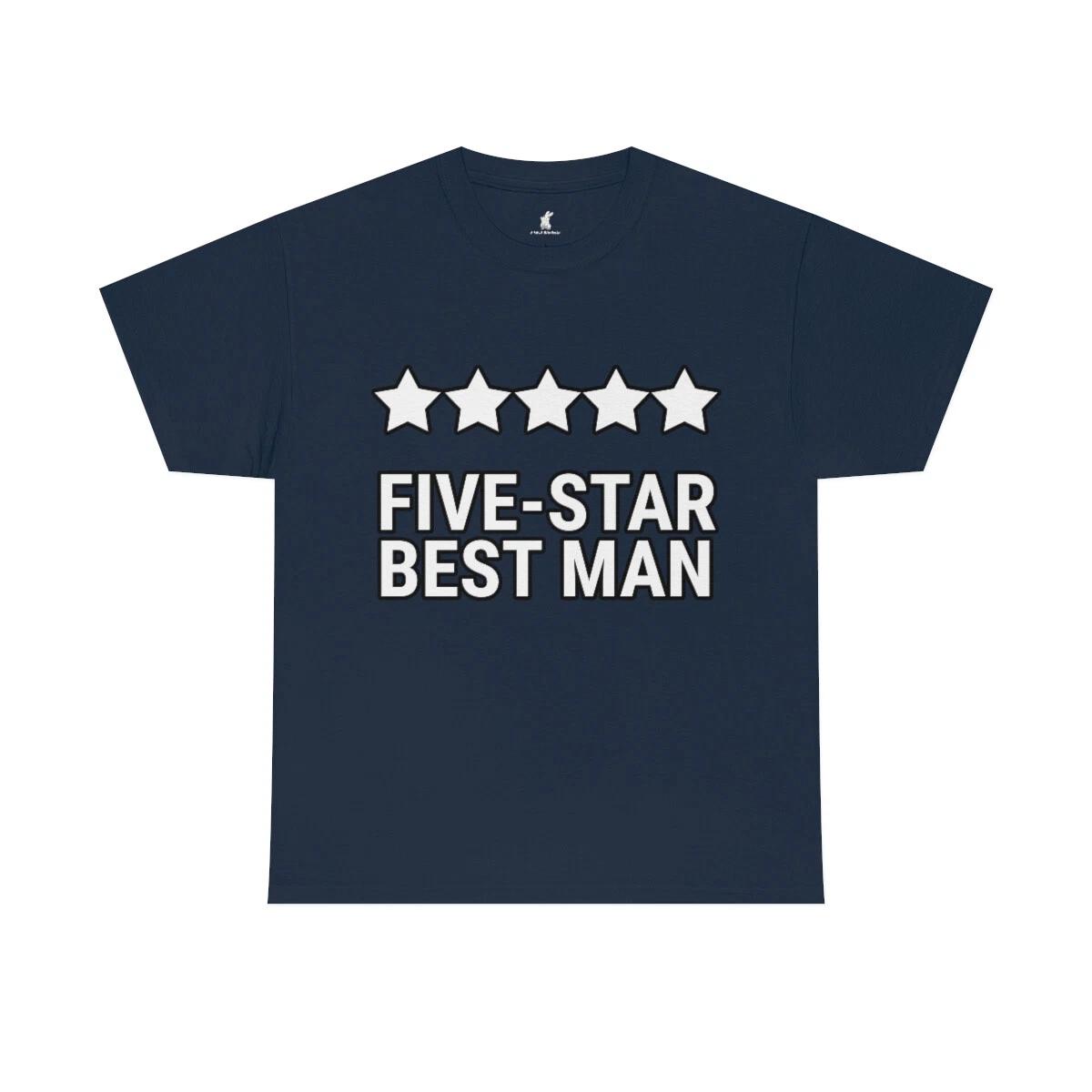 

US Adults - wedding - 5 star best man - funny - Men s t shirt - Heavy Cotton Tee XL