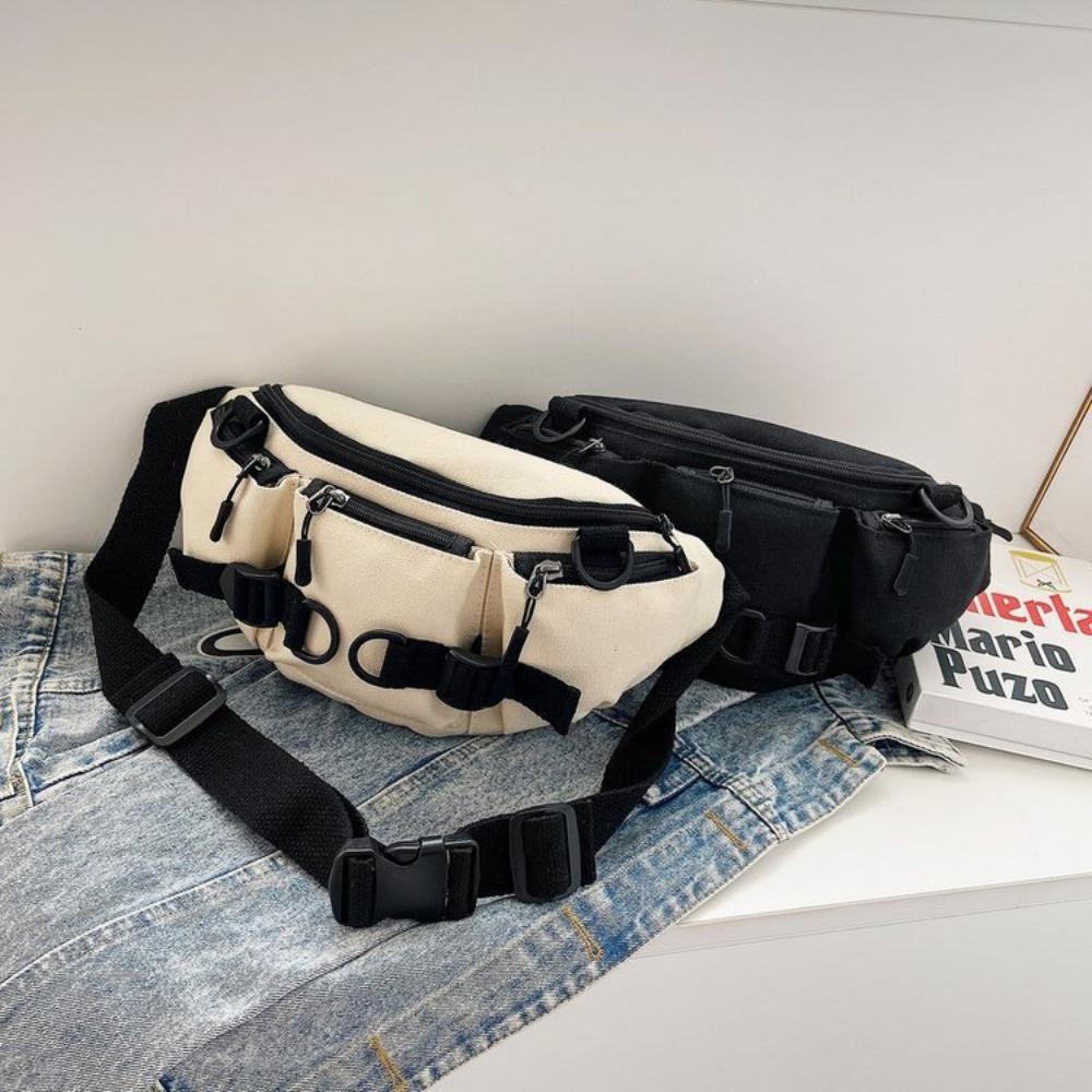 Crossbody bag trendy brand men's versatile casual breast bag tooling simple ins fanny bag small satchel women's Japanese shoulder bag