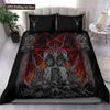 Skull Skeleton Satanic Goat Skull Duvet Cover Set Trophy Demon Breed Bedding Sets Night Blue Pink Satanic Baphomet Quilt Cover