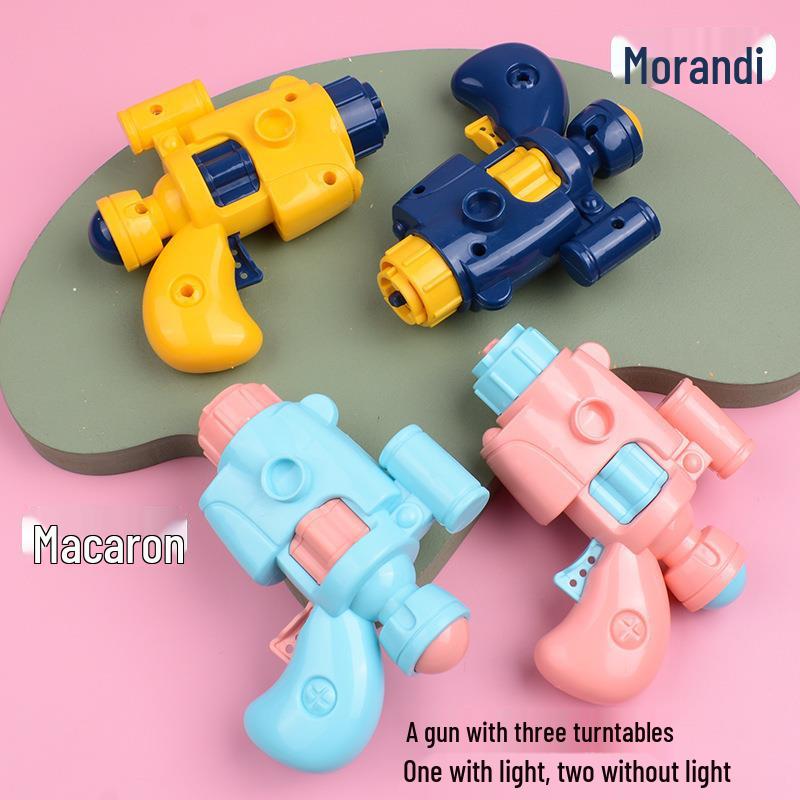 Luminous Bamboo Dragonfly Pistol with Rotating Flashing Disc - Outdoor Flying Toy
