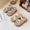 Girls Pearl Roman Sandals Summer Soft Sole Princess Children Shoes For Big Kids Comfortable Beach Footwear