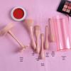 Portable 5-Piece Mini Makeup Brush Set: Powder, Blush, Eyeshadow