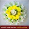 Chrysanthemum Silk Flowers for Qingming Festival Grave Offerings