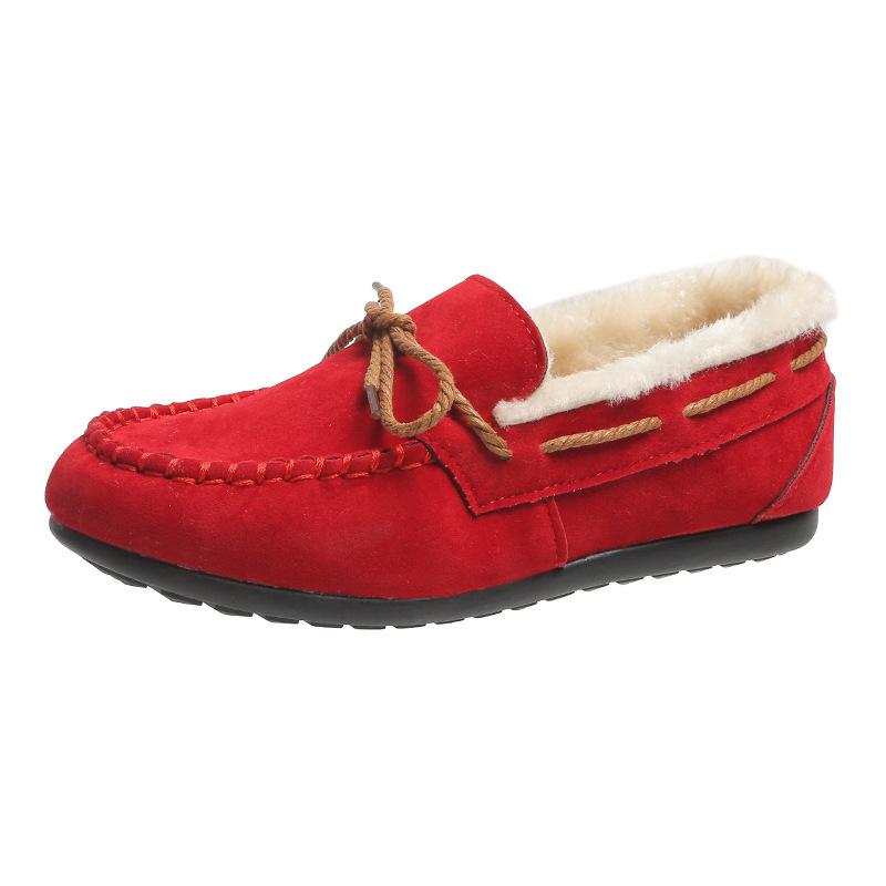 Mao Mao Cotton Shoes Women's New Winter Casual Women's Piled Thickened Cotton Shoes Warm Doudou Single Shoes Women