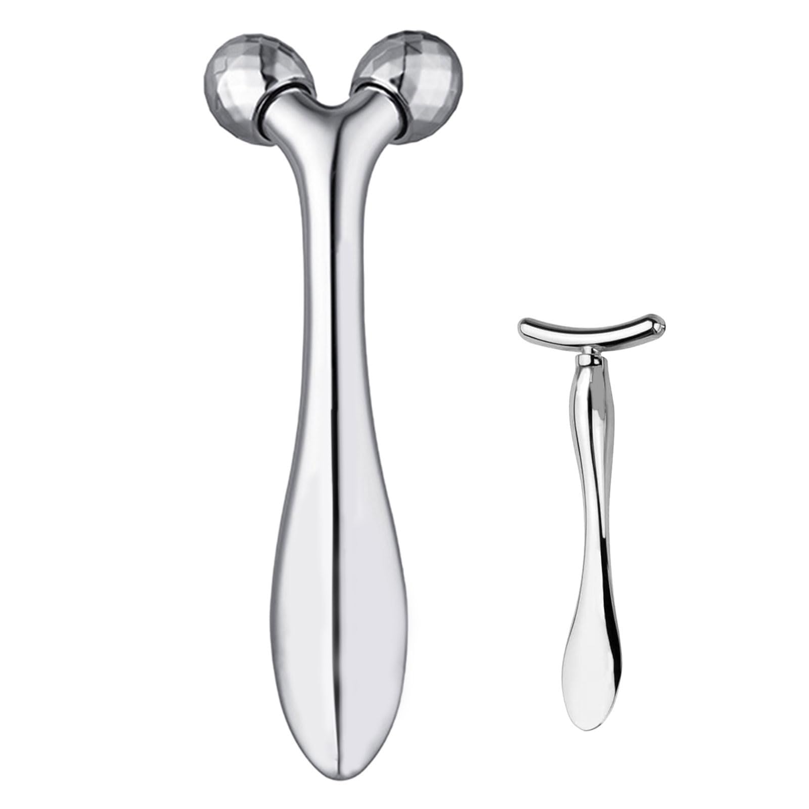 

LQHZC Facial Beauty Massage Face Body 3D No Charging Unisex Gift Eye Massager and Storage Roller, 2-Pack, Y-Shaped Roller, Roller, & Massager, Design,
