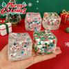 Decompression Toy Christmas Stress Cube for Anxiety Relief, Clear Squeeze Fidget Sensory Toy, Soft Stretchy Party Favors Stocking Stuffers