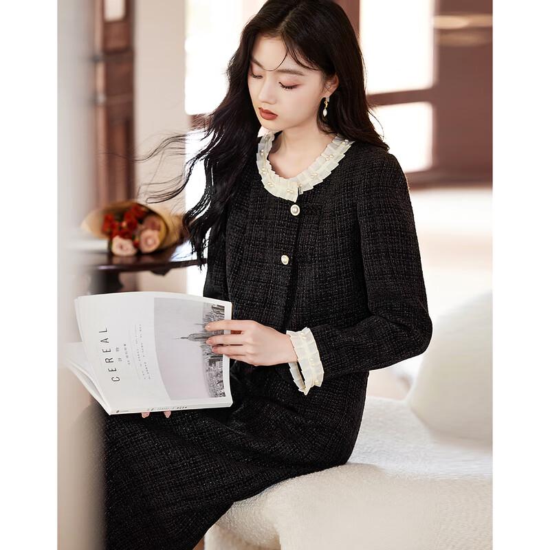 Women's Elegant Long Sleeve Jacket & Midi Skirt Set