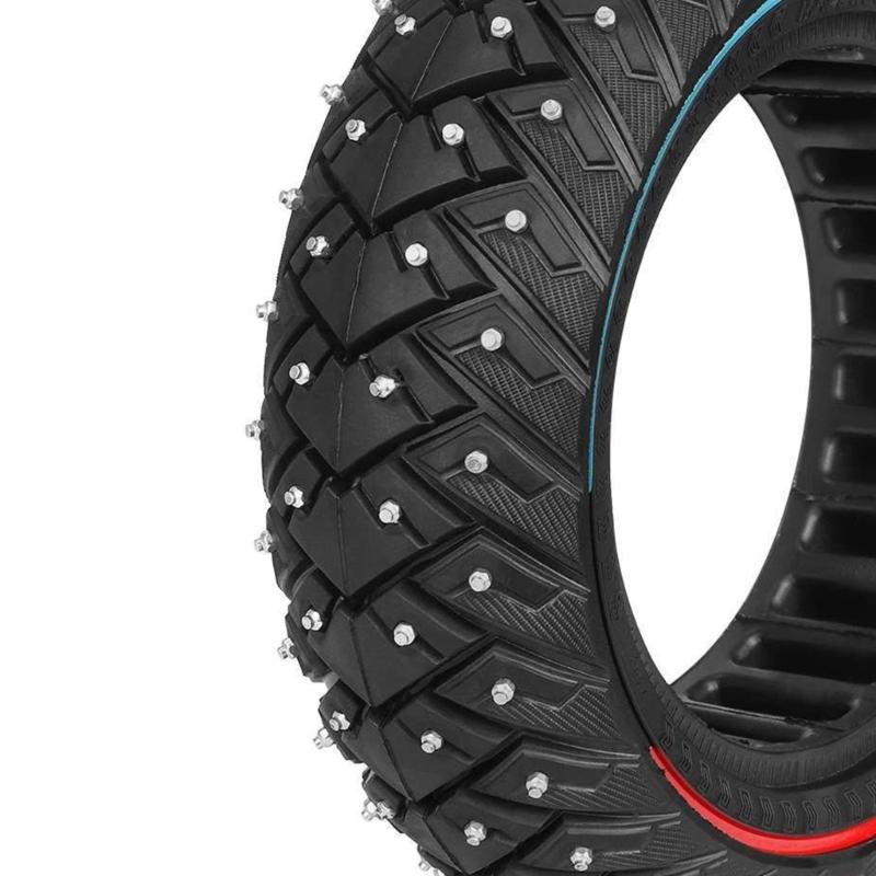 Nonslip Studded Offs Road Solid Tire Thicken Rubber Tubeless Tire with Antislip Screws, 10Inches Electric Scooter Tire