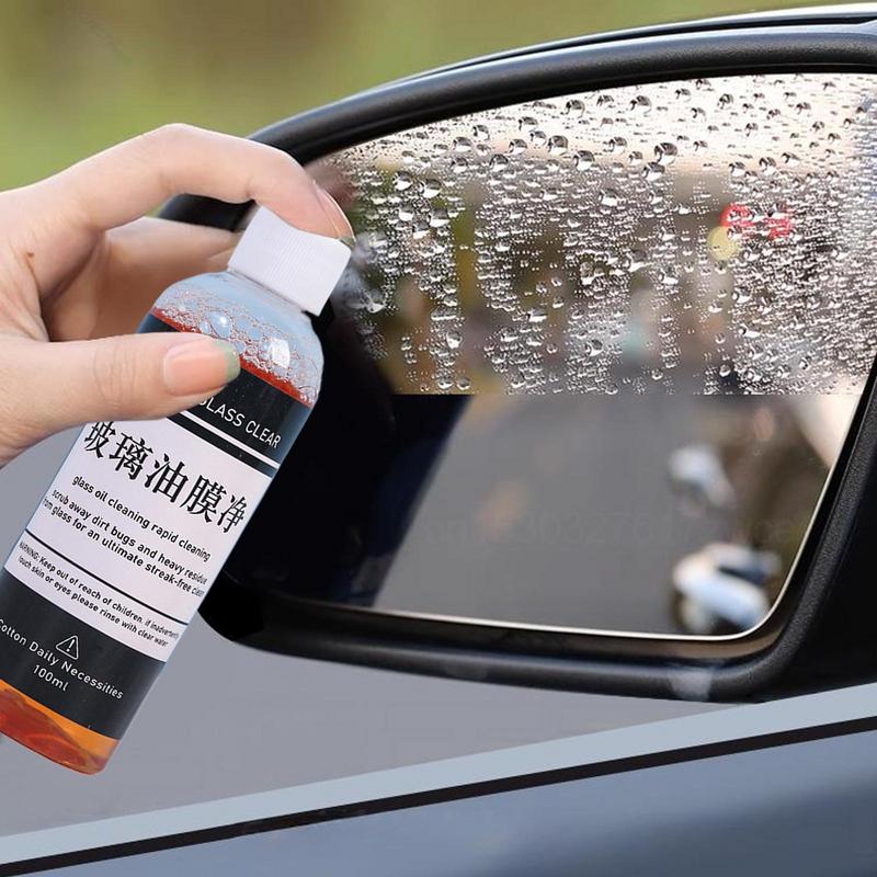 Oil Film Remover for Car Window 100ml Car Window Cleaning Agent Window Washer Fluid Anti-Fog Automotive Glass Cleaner Windshield