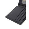 Daks Black Leather Dd Logo Classic 2 Fold Wallet