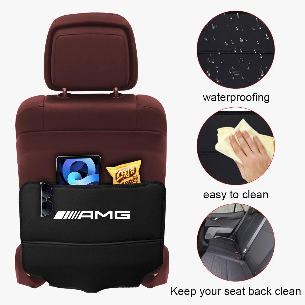 Car Seat Storage Organizer Multifunctional Leather Car Back Multi Pocket Storage Bag For Mercedes Benz AMG W204 W203 W212 W124