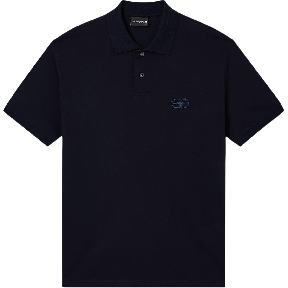Emporio Armani Cotton Plain Knit Short Sleeve Polo Shirt Men tops EM004579-AF13742-UB118 S