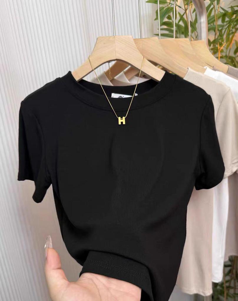 A6 High-Stretch Slim Fit T-Shirt, 92% Cotton, 8% Spandex
