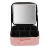 Portable LED Makeup Bag Multipurpose Stylish Large Capacity 3 Color Lights Dimmable Travel Makeup Bag with LED Mirror