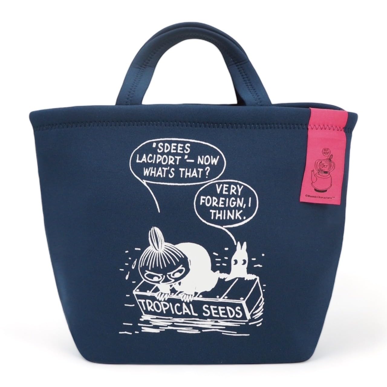 

MOOMIN Moomin Little My Lunch Изолированный большой емкости для обеда, вмещает 500 мл ПЭТ-бутылку из неопрена [Опубликовано в журнале] Сумка, сумка, коробка, вертикально, (военно-морской флот)