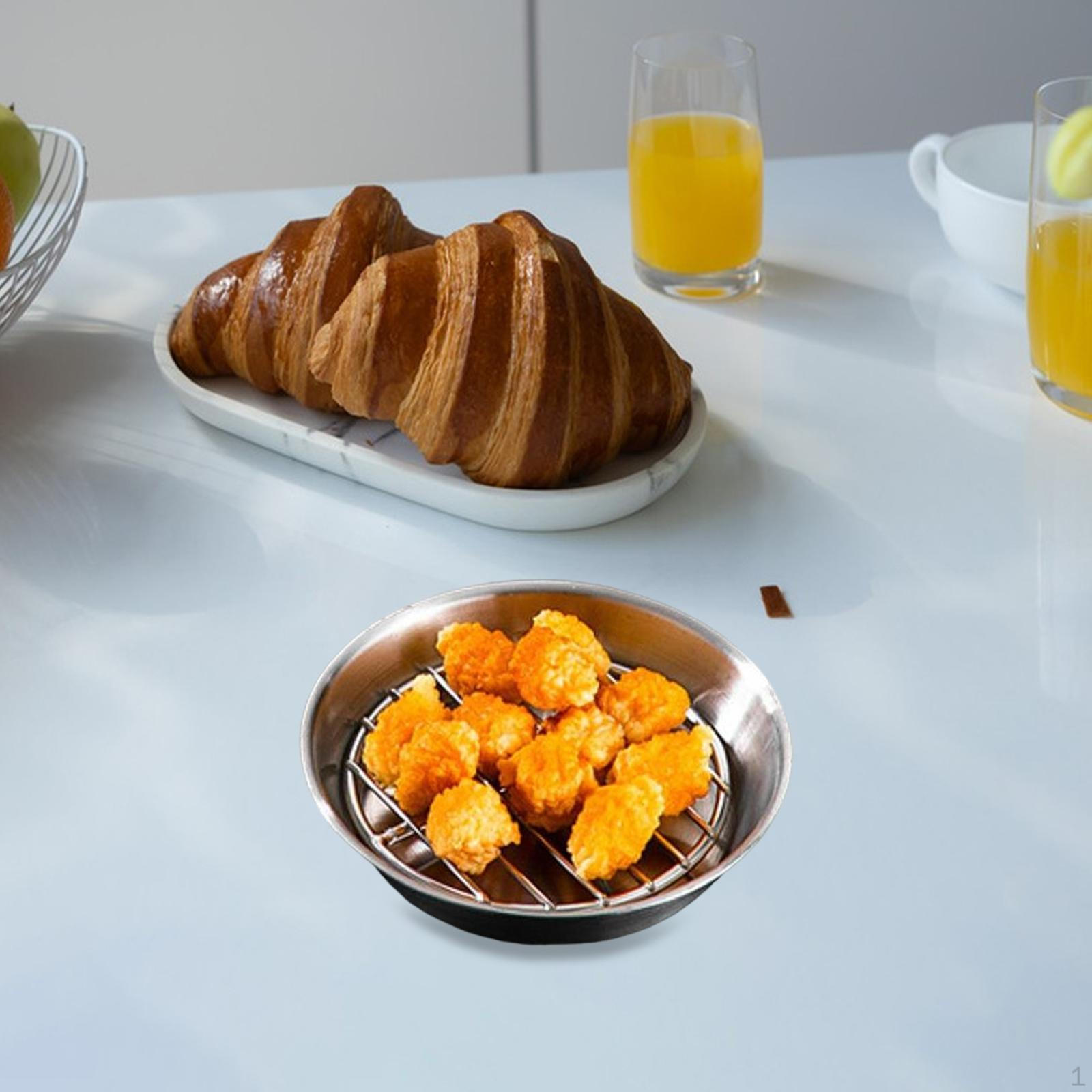 

304 Stainless Steel Baking Tray And Rack Set for Grilling Fish Vegetables 12cm