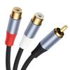 1Pin To 2RCA Cable Gold Plated 1Pin Male To 2RCA Female Stereo Sound Cable for Home Theater HDTV Gaming Consoles