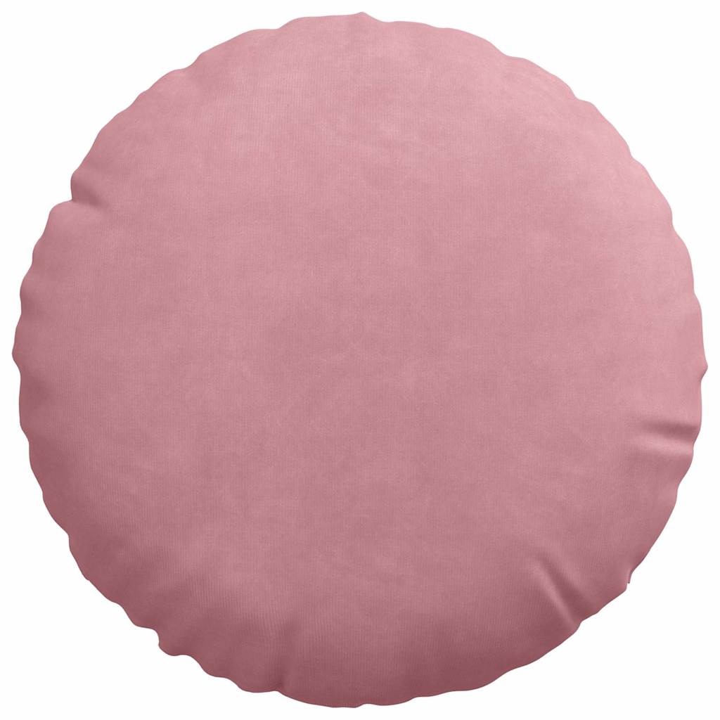 Seat Cushion 2 pcs Pink Ø30 x 13 cm Velvet