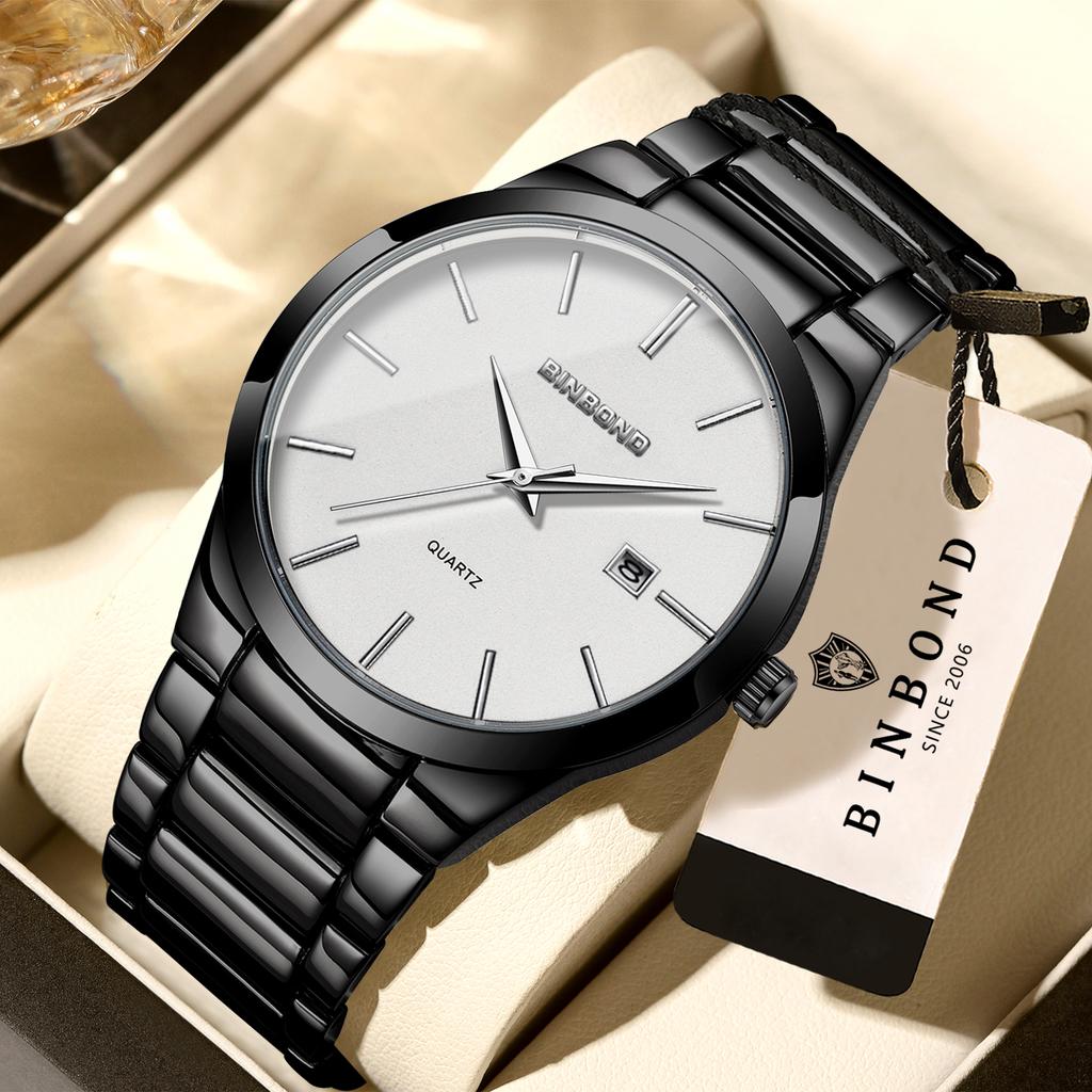 BINBOND Precise Quartz Wristwatches For Men Luxury Luminous Waterproof Auto Date Durable Men's Watch Casual Reloj Free Ship