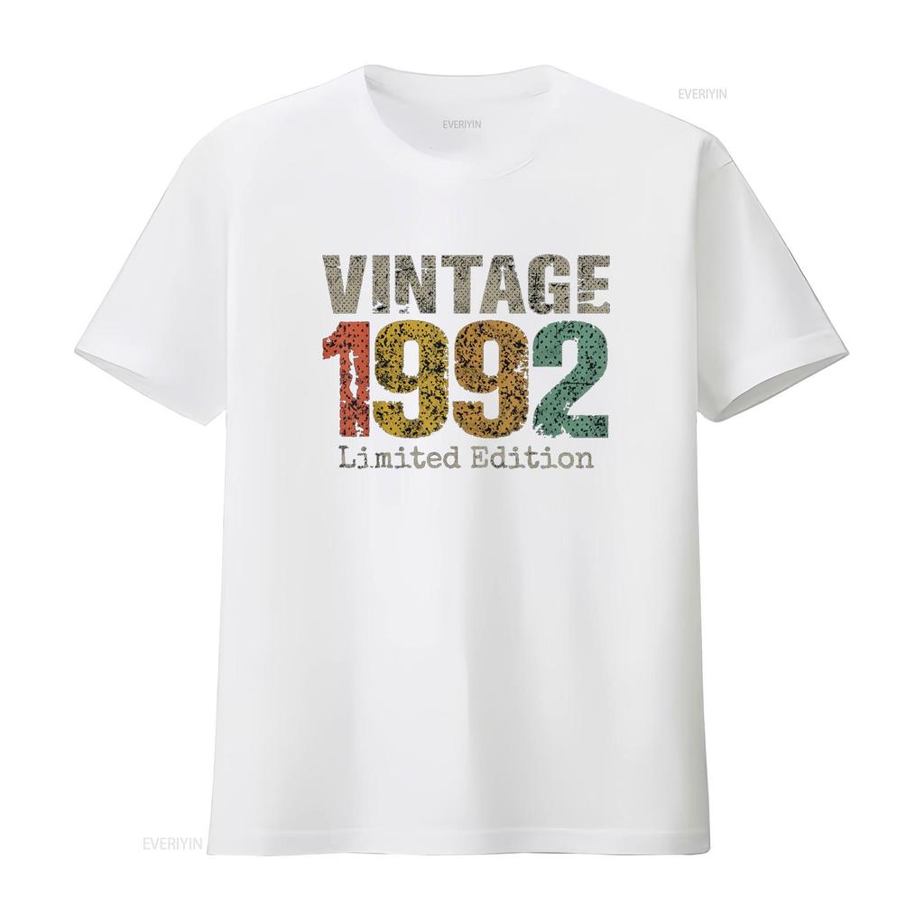 32 Year Old S Vintage 1992 Limited Edition 32nd Birthday T Shirt Vintage Washed Designer Clothes Casual Comfortable Unisex