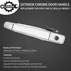 Exterior Chrome Door Handle Front Left Driver Side | Replacement For 2007-2013 Chevy Silverado Suburban Tahoe Avalanche GMC Sierra Yukon Cadillac