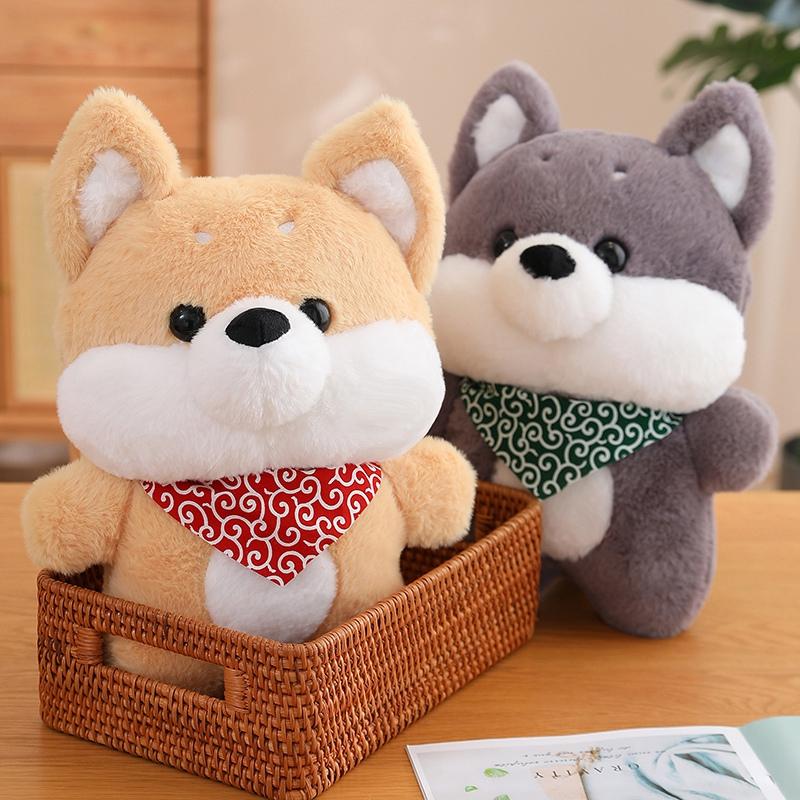 Kawaii Dog Plush Toy Stuffed Animal Pillow Husky Shiba Inu Dog Plush Birthday Gift Lovely Plushie Dolls