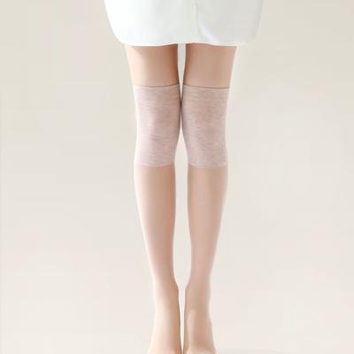 Calze autoreggenti e al ginocchio per primavera ed estate, leggere, antiscivolo, snellenti, stile tubo lungo, gambe nere lucide