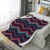 Zigzag Pattern Blanket Microfiber Flannel Cover Blanket Bedroom Living Room Sofa Soft And Comfortable Home Decoration