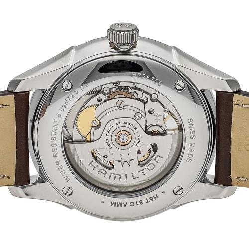 Hamilton Jazzmaster Open Heart Watch, Blue Dial, Stainless Steel, Sapphire Crystal, Automatic, 40mm, Swiss Made, Men's, Brown, H32675540