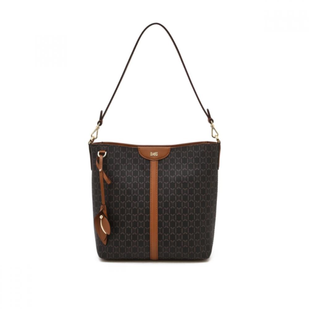 Daks Brown Dd Logo Leather Shoulder Bag Dcba6f861w3