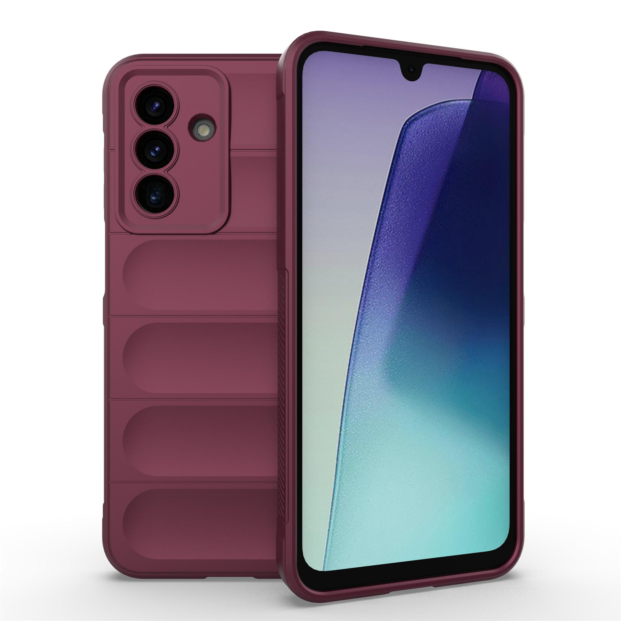 

For Samsung Galaxy A17 5G Case Anti-Drop Soft TPU Rugged Phone Back Cover Wine Red