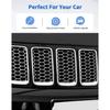 for Grand Cherokee Chrome Grill Inserts Front Grille Mesh no Mesh Cover Guard for 2014-2016 Jeep Grand Cherokee Clip-on Grille Accessories