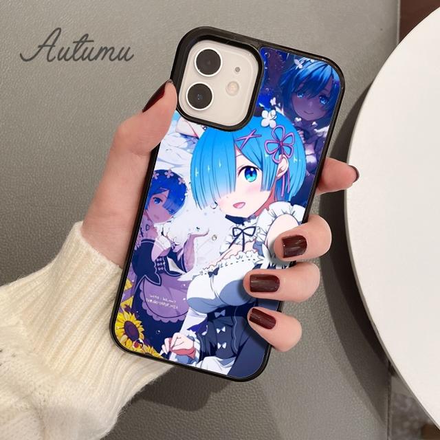 Anime Re Zero Rem Phone Case for iPhone 11 12 13 14 Pro Max Mini X XR XS SE 2020 6S 7 8 Plus Samsung Galaxy S21 S22 Cover Shell