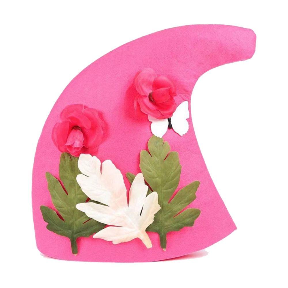 Adjustable Halloween Party Gift Wide Brim Magic Wizard Hat Felt Witch Hats Witch Peaked Hat Cosplay Props