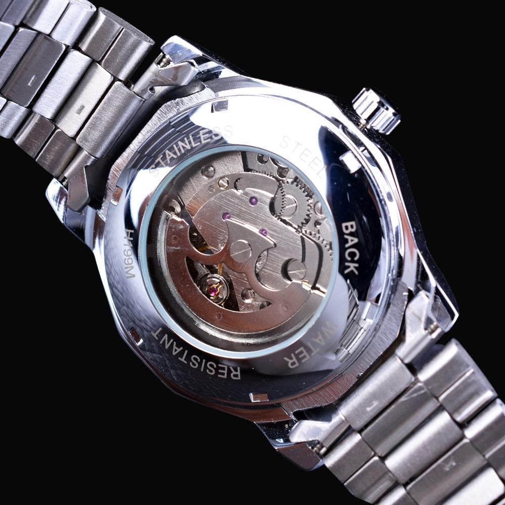 WINNER Men Fashion and Leisure Temperament Hollow Automatic Mechanical Watch