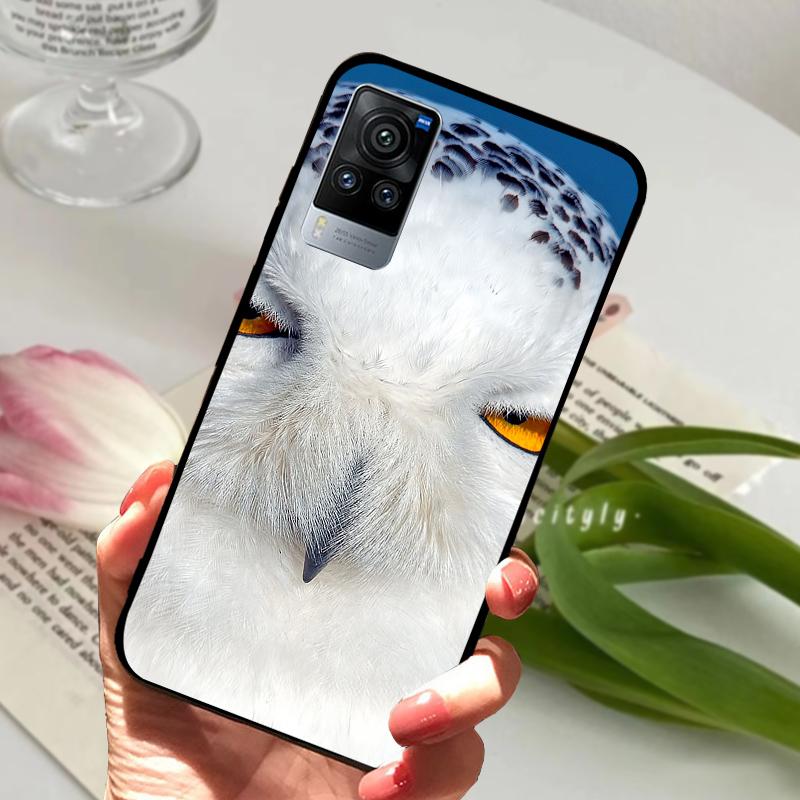 For VIVO X60 Pro 5G Case V2046 V2047A Cartoon Cute Matte Silicone TPU Soft Phone Cover For Vivo X60 X 60 Shockproof Coque Bumper