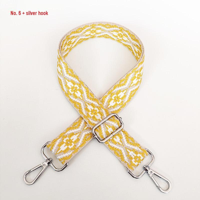 Colorful Jacquard Wide Shoulder Strap for Women's Bags - Canvas Crossbody and Backpack Accessory