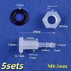 5 Sets M5-M16 Thread To 3-12Mm Aquarium Water Tank Inlet Outlet Joint Irrigation Hose Connectors Pp Straight Bulkhead Connector