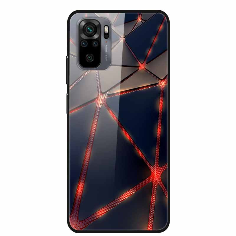 Edzett Üveg tok Redmi Note 10 Pro-hoz Fedél Kemény tok Xiaomi Redmi Note10 5G Telefon Tokhoz Note10 Pro Fundas TPU Lökhárító