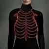 Scheletro di Plastica Realistico Costume Accessori Per Feste di Halloween e Spettacoli Teatrali Con Design Dettagliato