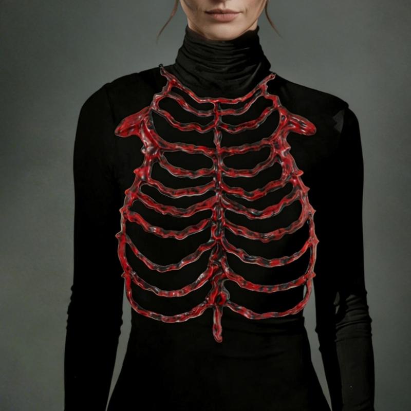 Scheletro di Plastica Realistico Costume Accessori Per Feste di Halloween e Spettacoli Teatrali Con Design Dettagliato