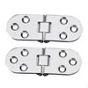2Pcs Flip Hinges Round Edge Replace Zinc Alloy 180 Degree Cabinet Folding Table