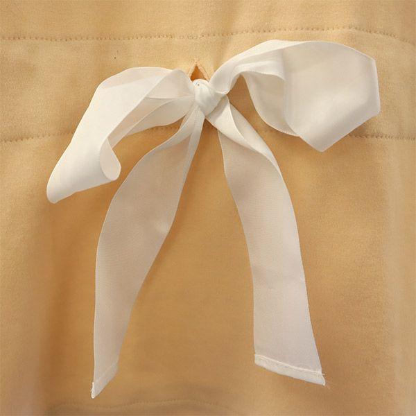 Chloe embroidery Short sleeve Back ribbon T-shirt XS pink With pocket Women Used