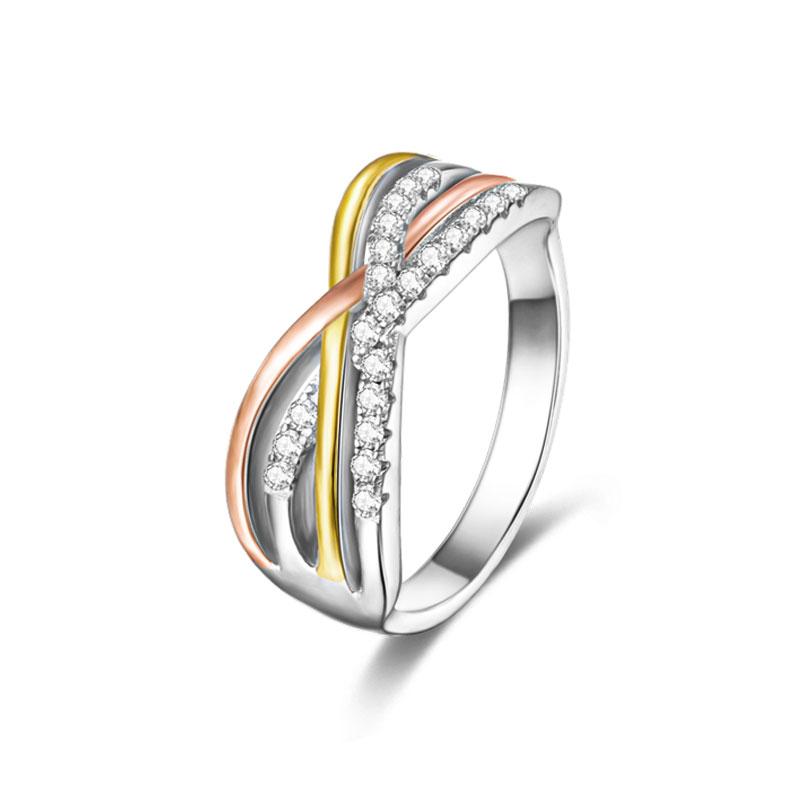 Authentic Copper Ring for Women Zircon CZ Horseshoe Butterfly Geometric Finger Ring Copper Authentic Jewellery