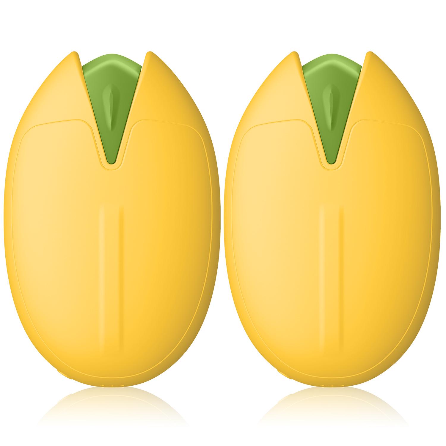 Innovative Split Pistachio Magnetic Hand Warmer - Portable Two-in-One Handheld Device A23 Pistachio Hand Warmer жёлтый