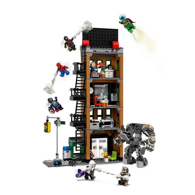 Compatible with LEGO 76342 Spider-Man vs. Mysterio Bugle Daily Assembly Building Block Toy